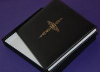 Black Leather Cross Book