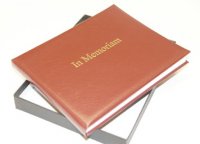 Burgundy Faux Leather In Memoriam Book